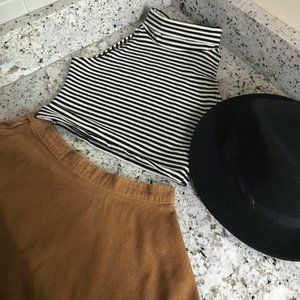 American Apparel Crop Turtleneck